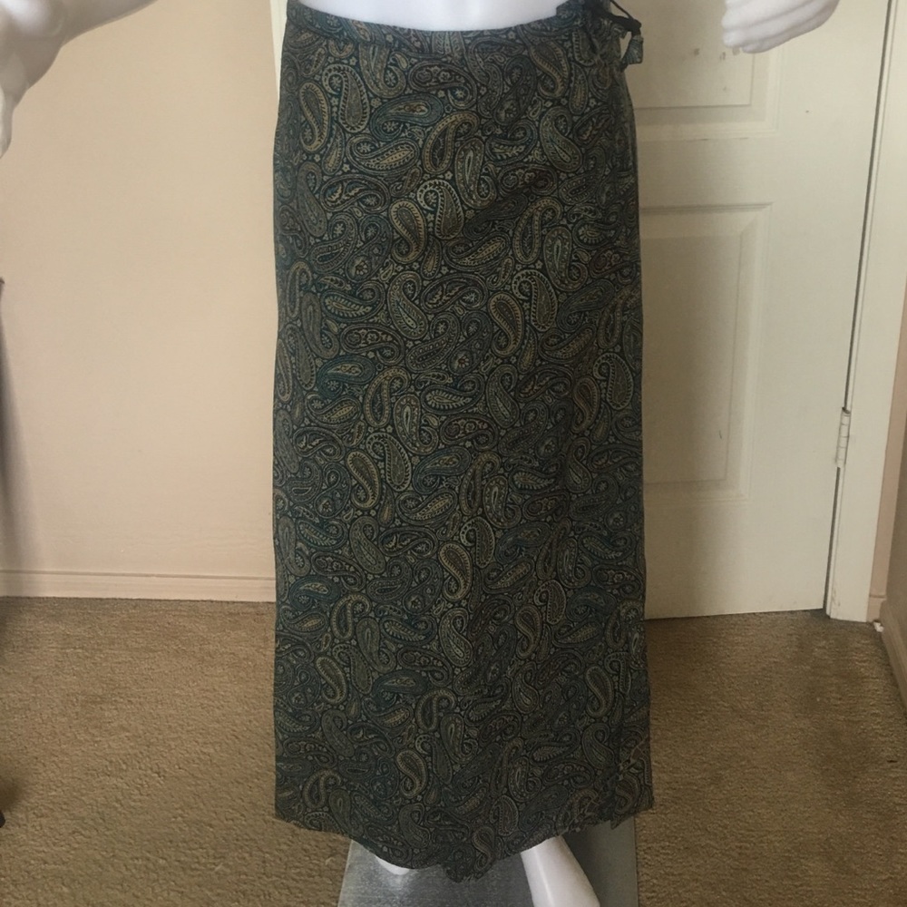 Paisely Bias Cut Maxi Skirt